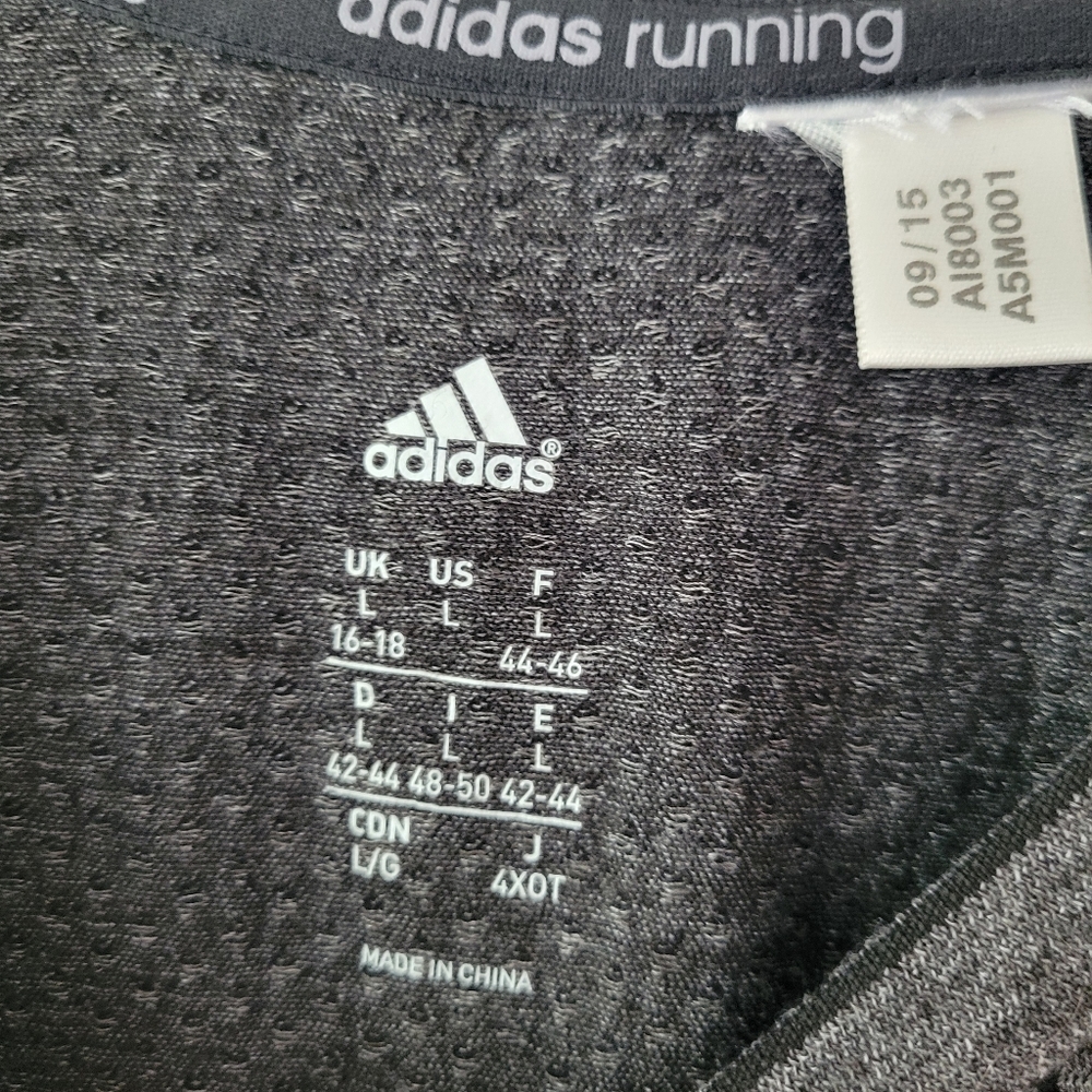 Adidas Women's Charcoal Gray Primeknit Running Top Size Large | Activewear VGUC - Picture 4 of 8